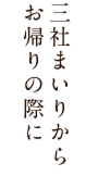 三社まいりからお帰りの際に